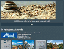 Tablet Screenshot of ankerwerke.de